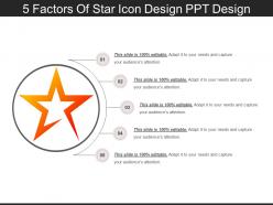 5 factors of star icon design ppt design