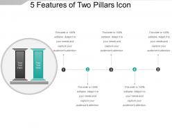 5 features of two pillars icon ppt background images