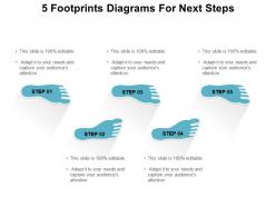 5 footprints diagrams for next steps powerpoint show