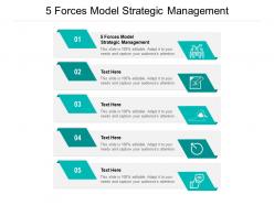 5 forces model strategic management ppt powerpoint presentation portfolio brochure cpb