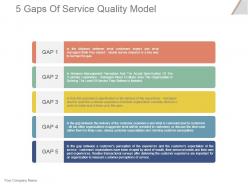 5 gaps of service quality model powerpoint slide backgrounds