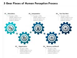 5 gear pieces of human perception process
