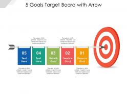 5 goals target board with arrow
