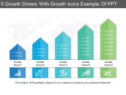 5 growth drivers with growth icons example of ppt