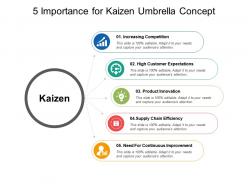 5 importance for kaizen umbrella concept