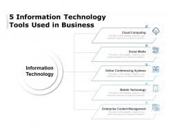 5 information technology tools used in business