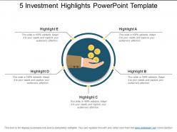 5 investment highlights powerpoint template