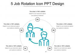 5 job rotation icon ppt design