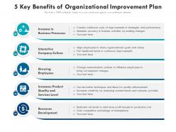 5 key benefits of organizational improvement plan