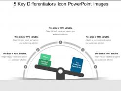 5 key differentiators icon powerpoint images