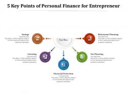 5 key points of personal finance for entrepreneur