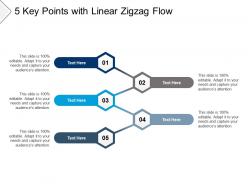 5 key points with linear zigzag flow