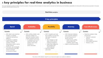 5 Key Principles For Real Time Analytics In Business