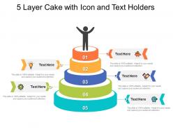 5 layer cake with icon and text holders