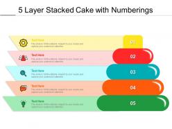 5 layer stacked cake with numberings