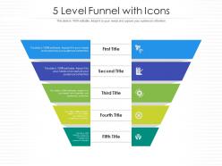5 level funnel with icons