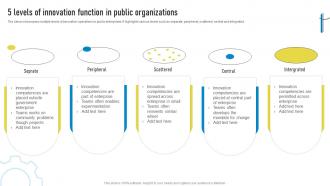 5 Levels Of Innovation Function In Public Organizations Playbook For Innovation Learning