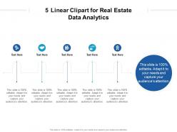 5 linear clipart for real estate data analytics infographic template