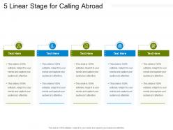 5 linear stage for calling abroad infographic template