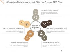 5 marketing data management objective sample ppt files