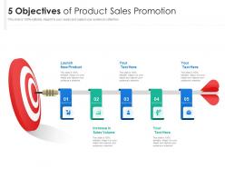 5 objectives of product sales promotion