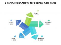 5 Part Circular Arrows For Business Core Value