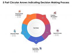 5 Part Circular Arrows Indicating Decision Making Process