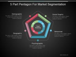 5 part pentagon for market segmentation ppt slide design