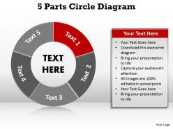 87414906 style circular loop 5 piece powerpoint template diagram graphic slide