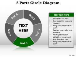 5 parts circle diagram 5