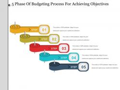 5 phase of budgeting process for achieving objectives powerpoint slide presentation sample