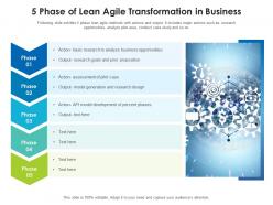 5 phase of lean agile transformation in business