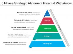 5 phase strategic alignment pyramid with arrow