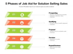 5 phases of job aid for solution selling sales
