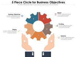 5 piece circle for business objectives