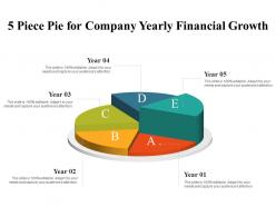 5 piece pie for company yearly financial growth