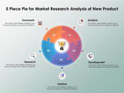 5 piece pie for market research analysis of new product