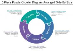 5 Piece Puzzle Circular Diagram Arranged Side By Side