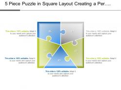 5 piece puzzle in square layout creating a perplexity of process