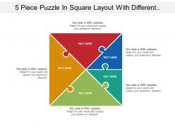 5 piece puzzle in square layout with different seven section
