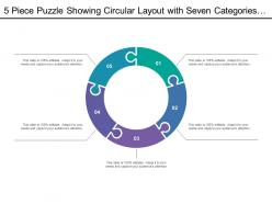 5 piece puzzle showing circular layout with seven categories of icon option5