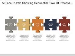 5 piece puzzle showing sequential flow of process with respective icon