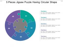 5 pieces jigsaw puzzle having circular shape