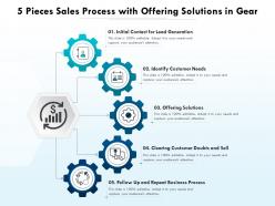 5 Pieces Sales Process With Offering Solutions In Gear