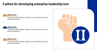 5 Pillars For Developing Enterprise Leadership Icon