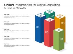 5 pillars for digital marketing business growth infographic template