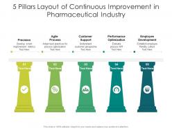 5 pillars layout of continuous improvement in pharmaceutical industry