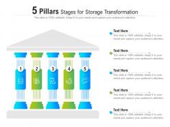 5 pillars stages for storage transformation infographic template