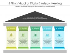 5 pillars visual of digital strategy meeting infographic template