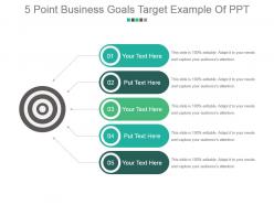 5 point business goals target example of ppt